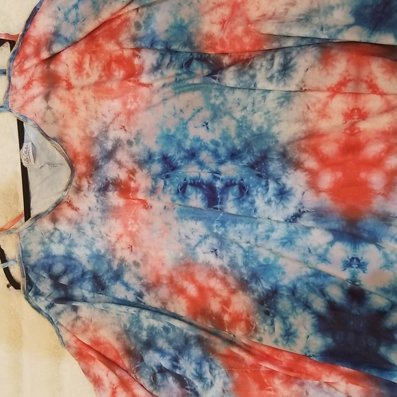 Lulla Collection by Bindya Tie Dye Top/Cover Up size L or XL - Picture 5 of 10